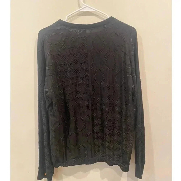 Burning Torch Black Embroidered Blouse - Picture 2 of 4